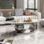 Table basse ovale en faux marbre