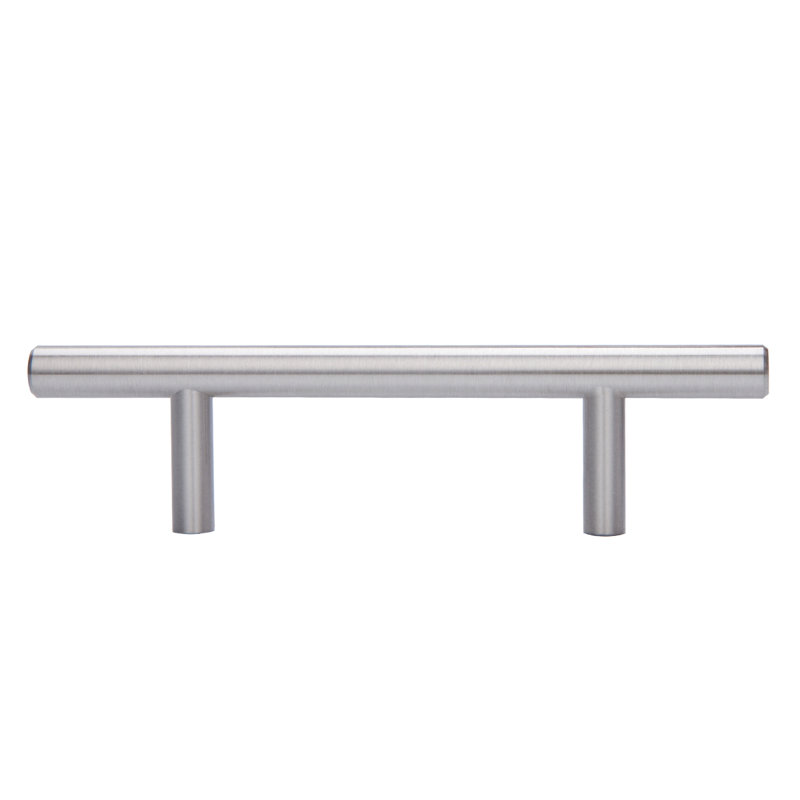 Ensemble de poignées barre / poignée de 3 1/2 po d'un centre à l'autre, Nickel satiné