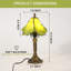 Lampe de table style Tiffany en pétales de verre vert, base en résine bronze antique, ampoule E26 chaude incluse, lampe d'appoint rétro-1644197065