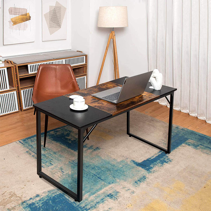 Leyte Metal Base Desk Shell, Black, 75 cm H x 140cm W x 60cm D