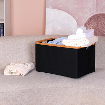 Bhargava Fabric and Bamboo Laundry Basket