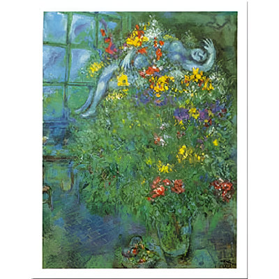 " USE E621- Le Bouquet Ardent " by Marc Chagall Graphic Art Print