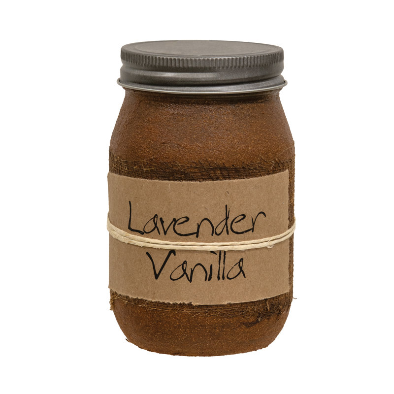 Bougie lavande vanille en pot 16 oz