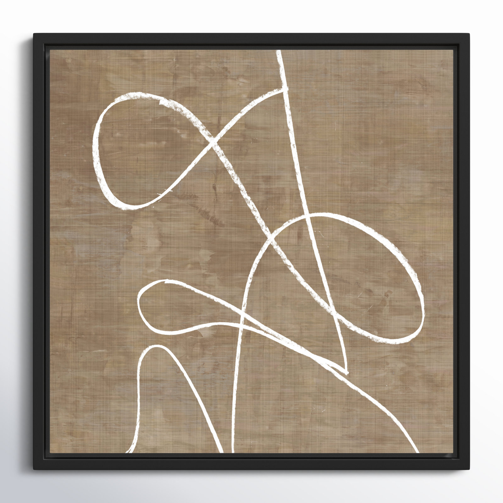 Catana "Swooping Lines" Print, 13.5" H x 13.5" W, Black