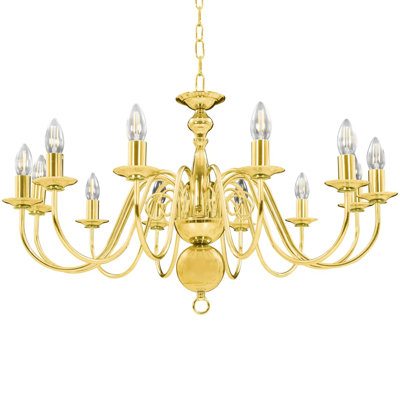 Cheeks 12 - Light Candle Style Chandelier