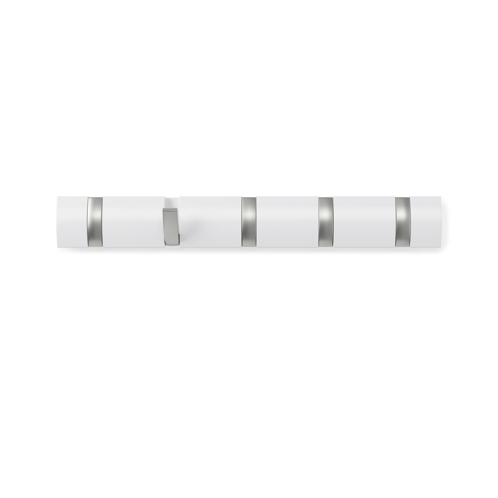 Ainikki 5-Hook Coat Rack, White/Nickel