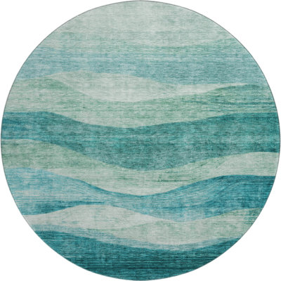 Premium Machine Washable Krause AMF1141 Swirls Rug