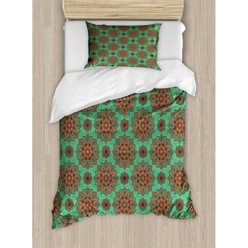 Eclectic Polyester Floral Duvet Cover
