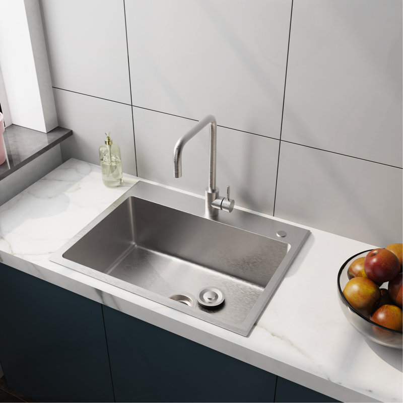 24In Stainless Steel Washing Sink W/ Faucet Hoses And Drain Head Only(Update)