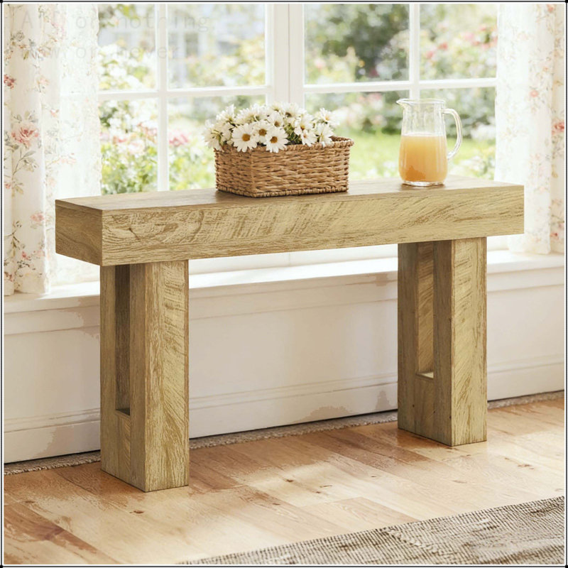 Table de canapé de conception esthétique avec plateau robuste et sangle anti-basculement