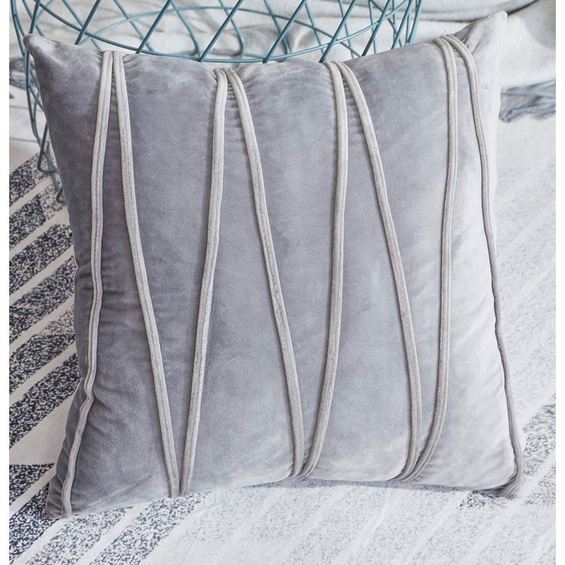 Housse de coussin Chevron, 18 po x 18 po, Gris