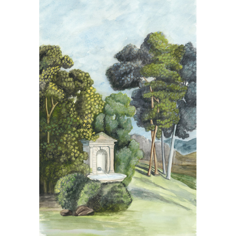 Scénario de papier peint français I, H 12 po x l 8 po x P 1,25 po