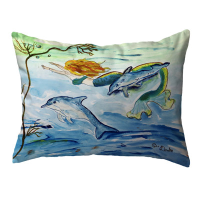Outdoor Reversible Throw Pillow