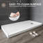 Base de douche antidérapante l 60 po x P 30 po avec ensemble de drain noir mat, conception à seuil plus large-122574550-132008077