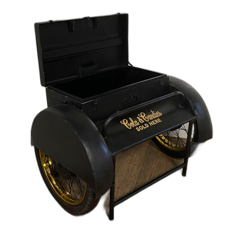 Commode combinée 28 po en métal noir