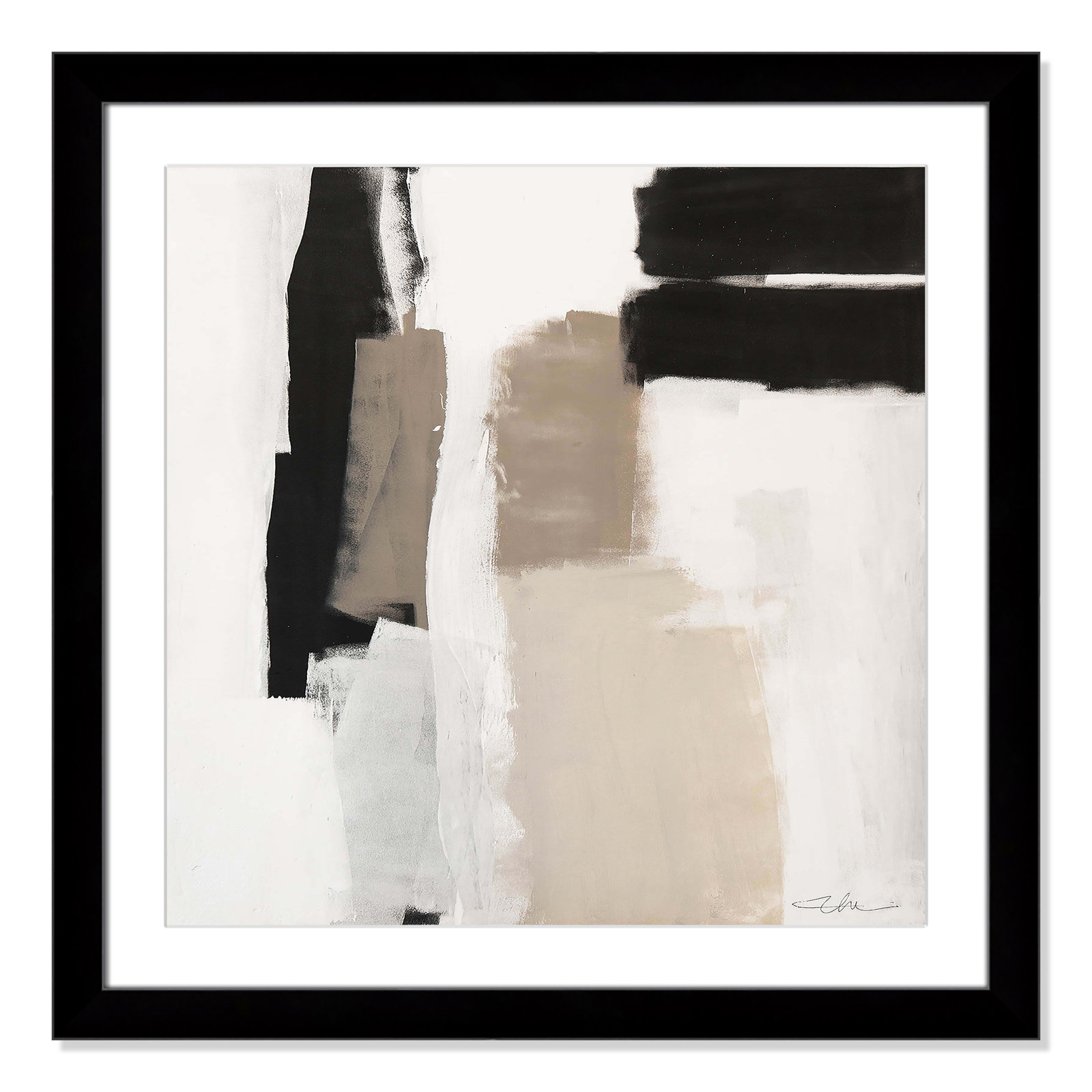 Earth Scapes II-A Print by Casa Fine Arts, 29" H x 29" W x 1.25" D, Black Cube Framed