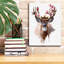 Art mural sur toile Epic Graffiti «Deer Red-seined and Flowers» par Kajenna, 12 po x 16 po-117052325