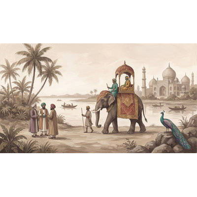Papier peint paysage indien indien Taj Mahal