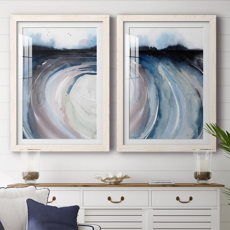 Geode Valley I-Premium, reproduction encadrée prête à être accrochée, H 31,5 po x l 88 po x P 1,5 po, Blanc
