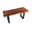 Solid Wood Top Metal Base Dining Table
