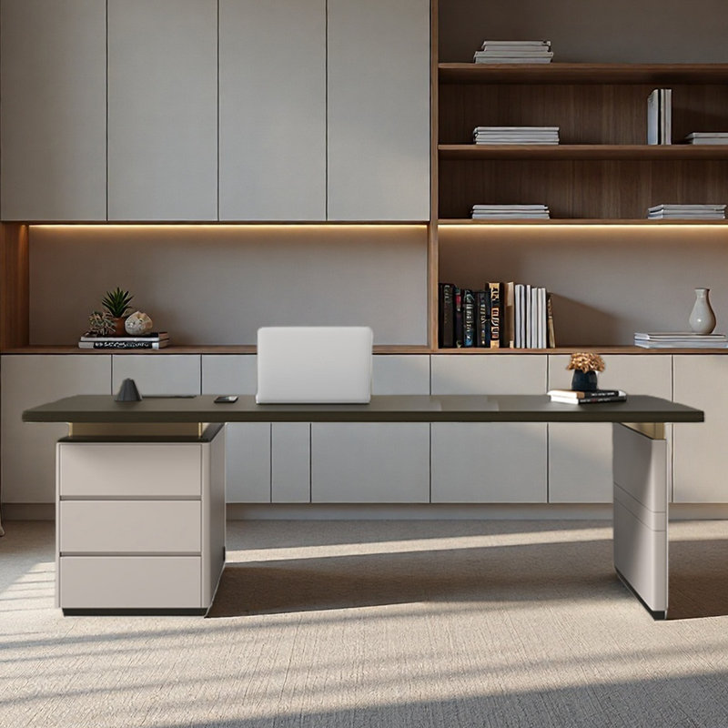 Bureau, bureau simple, piano, finition laquée, H 29,53 po x l 78,74 po x P 27,56 po