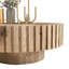 Table basse moderne et minimaliste 31,4 po avec texture en bois naturel, stable et durable, rehaussant l'esthétique de l'espace et convenant aux salons, salles d'étude et bureaux.-1244887764