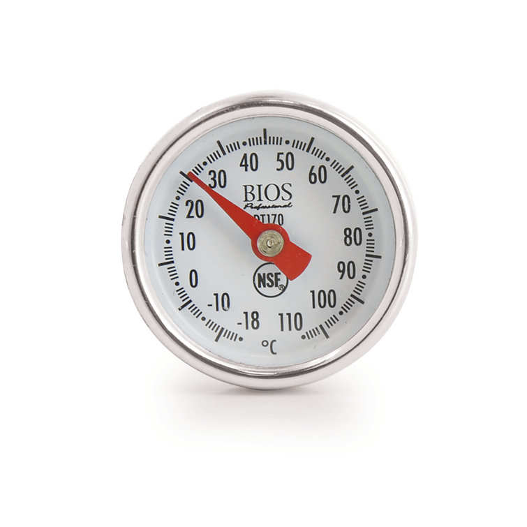 Bios Thermomètre Celsius à cadran biologique, 1 po, gris - Wayfair