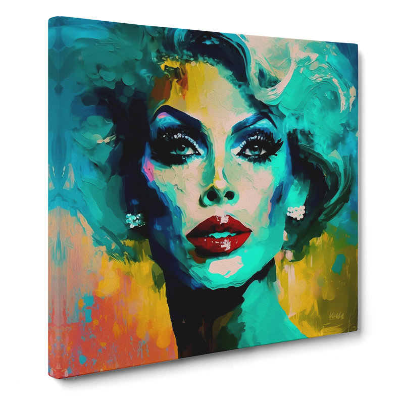 Drag Queen Palette Knife Painting - Wrapped Canvas
