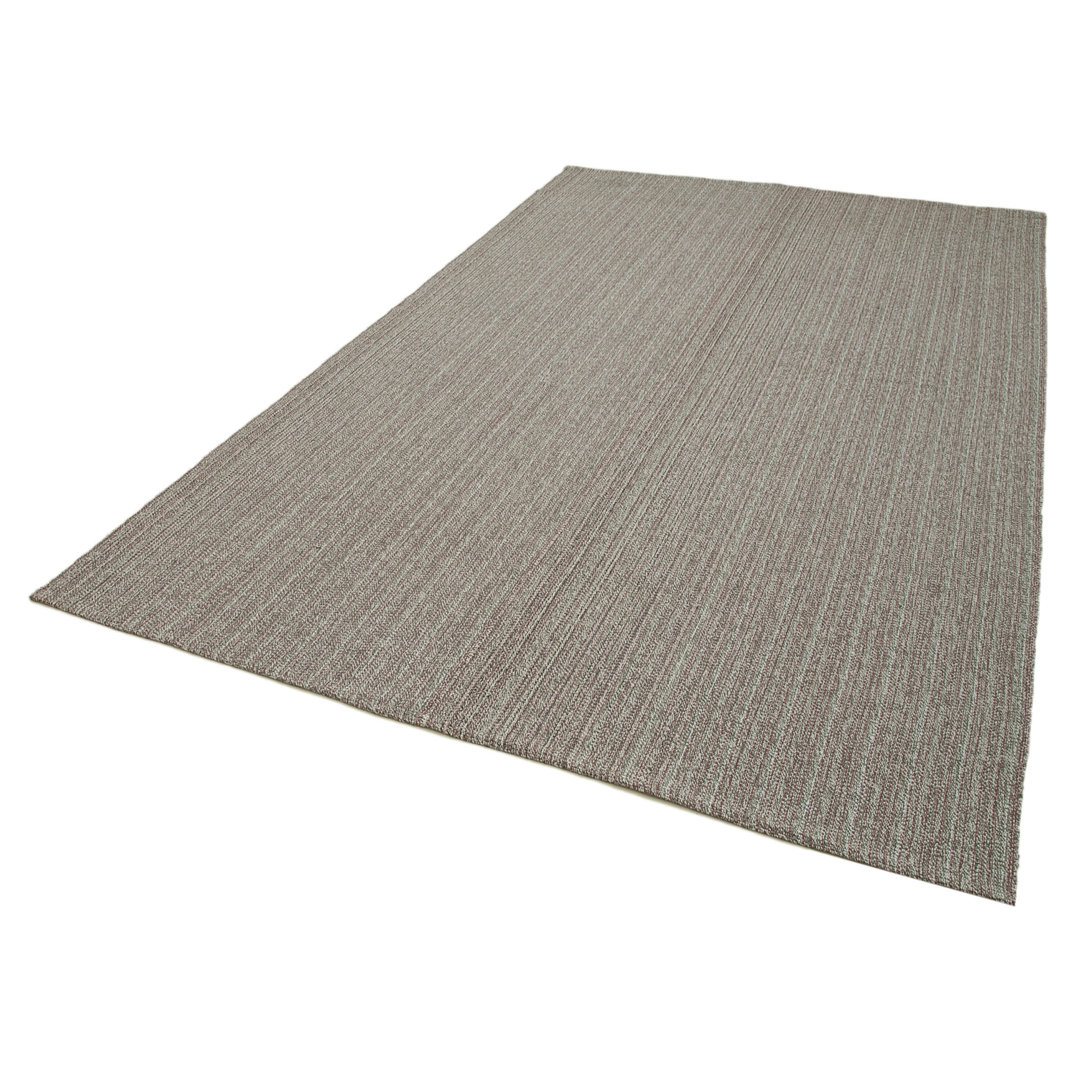Vintage Flatweave Grey Vintage Wool Handmade Area Rug