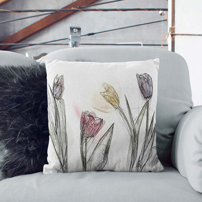 Floral Square Throw Cushion