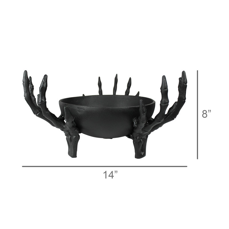 Skeleton Hand Bowl, Aluminum