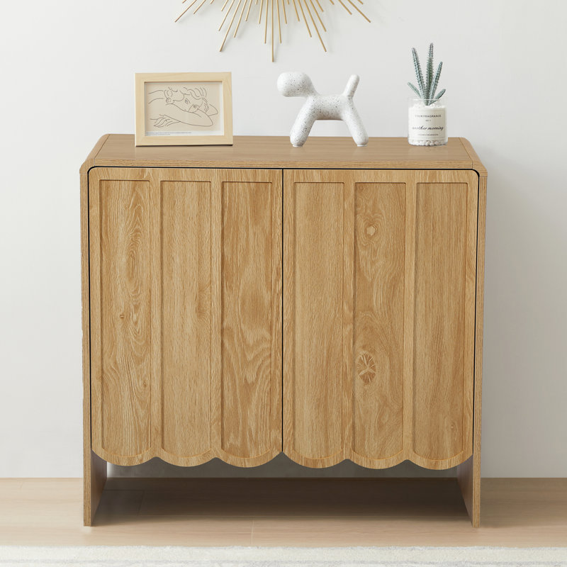 Elanie 29.52" Tall 2 - Door Accent Cabinet, Natural