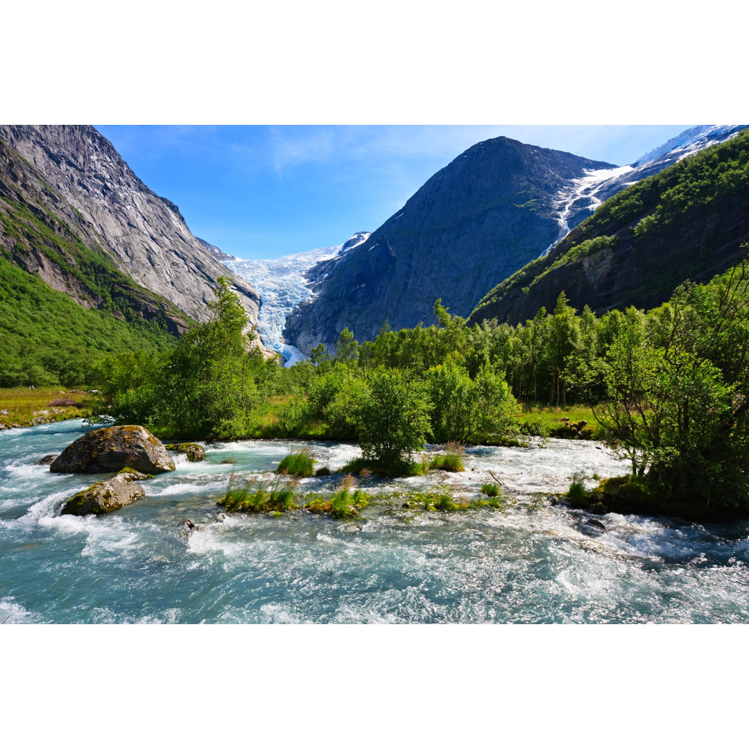 Briksdal Gletscher von Rusm - Leinwandbild