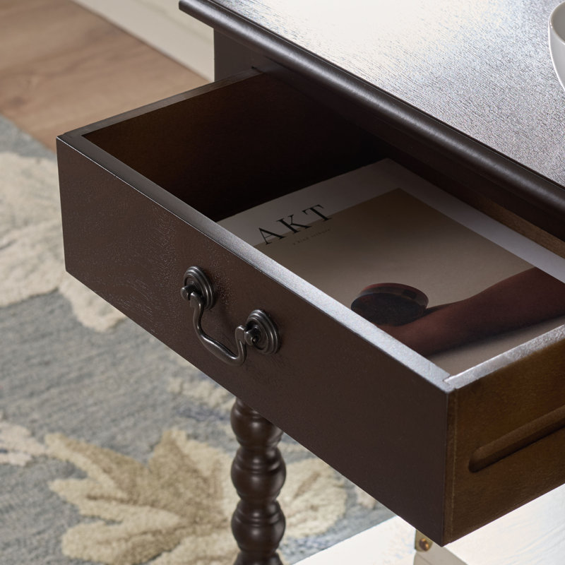 End Table with Storage, Dark Chocolate