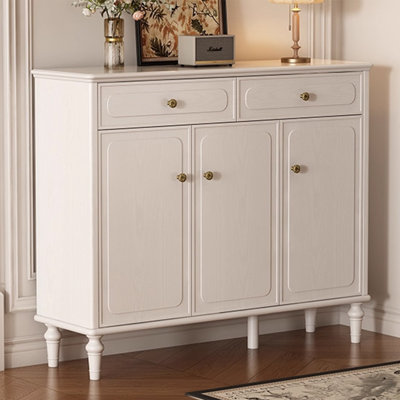 Banc de rangement blanc en bois manufacturé