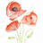 Watercolor Poppies Canvas | Red Botanical Bedroom Decor