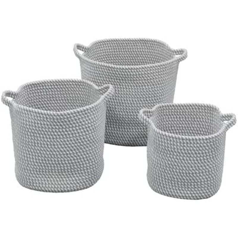 Fabric 3 Piece Basket Set