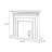 Black Solid Wood Freestanding Fireplace