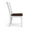 Ensemble de 2 chaises de salle à manger modernes Halvorsen, chêne sale / bois d'hévéa massif blanc