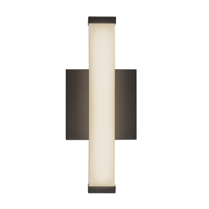 Luminaire mural / pour meuble-lavabo à DEL 12 po à intensité variable Geri, Noir mat, 12-in