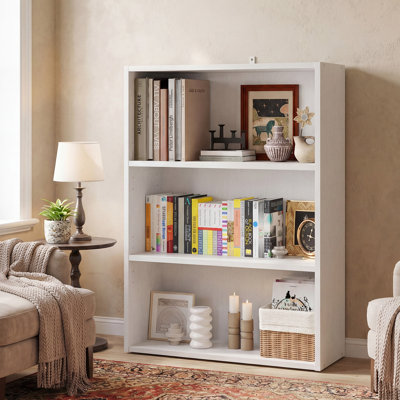 Adjustable Wooden Standard 3-Tier Bookcase