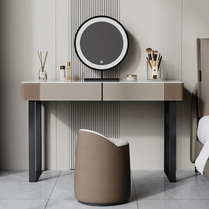 Coiffeuse de maquillage moderne avec tabouret