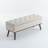 Delmy Linen Upholstered Storage Bench with Wood Base Tufted Ottoman-677640520