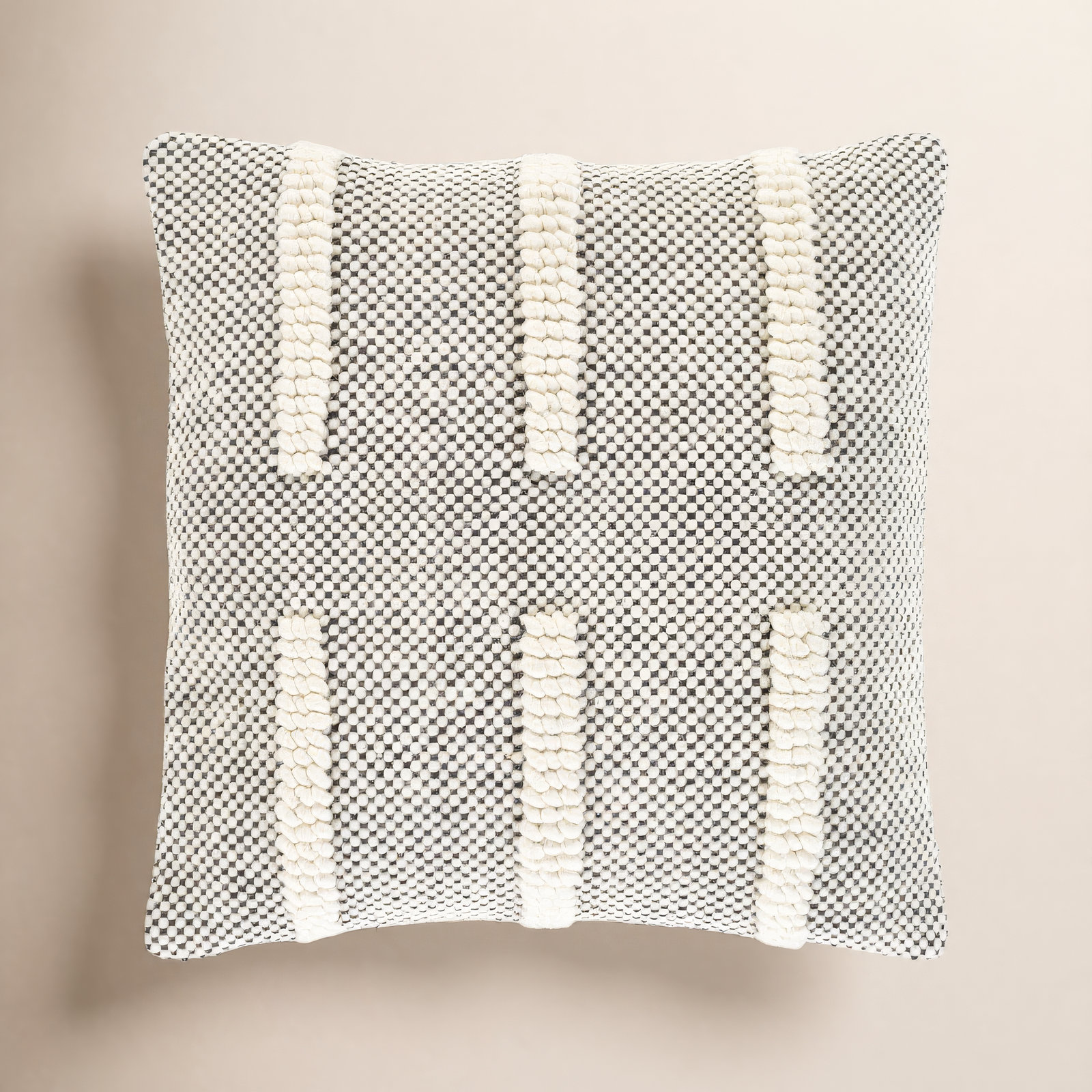 Sefarina Striped Cotton Throw Pillow, 22" H x 22" W, Polyester/Polyfill