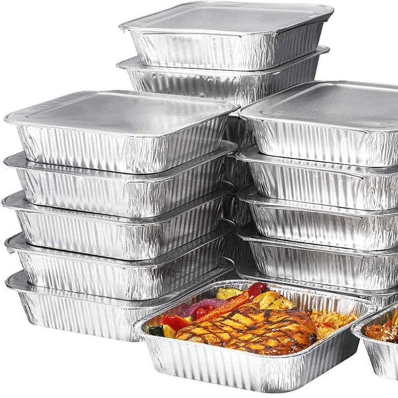 Disposable 9x13 Half Size Deep Aluminum Pans, Regular Weight