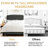 Linen Fabric Upholstered Bed,Tufted Headboard Adjustable Height Bed Frame-296883934-296883933