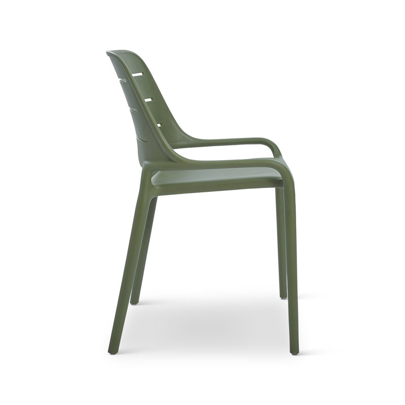 Jasper Outdoor Stacking Chair (Set of 4) - Army Green, Army Green