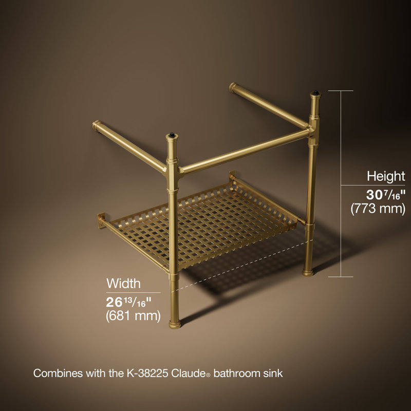 Claude by Studio McGee Console Table Legs, Brushed Brass