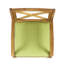 Chaise de salle à manger, 2 pièces avec 2 coussins verts, pour la cour, la piscine et le jardin-591212758