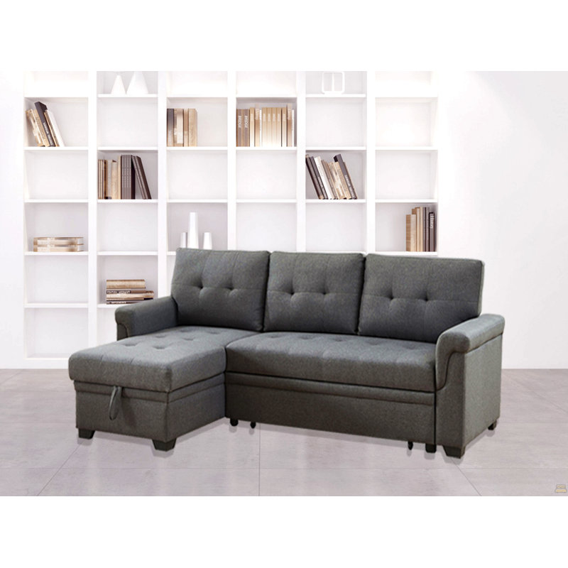 Canapé-lit modulaire réversible en lin 84 po Destiny